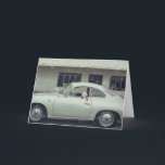 Carte de Noël de Cruisin' Border Collie.<br><div class="desc">Ce beau Collie frontalier a toute la chance ce Noël,  croisière dans sa Porsche 356 1963.</div>