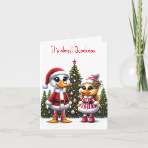 Carte de Noël de Cute Duckies