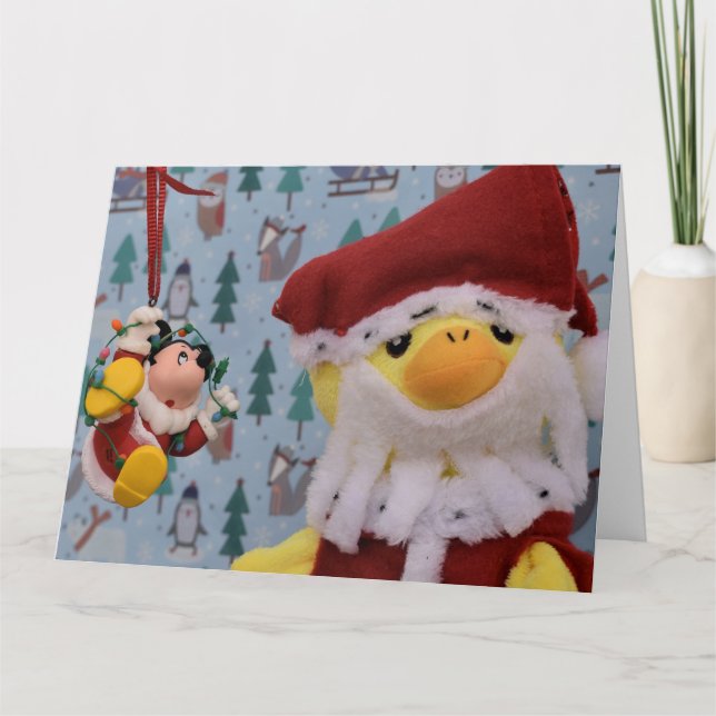 Carte de Noël de Danny Duck Santa (Devant)