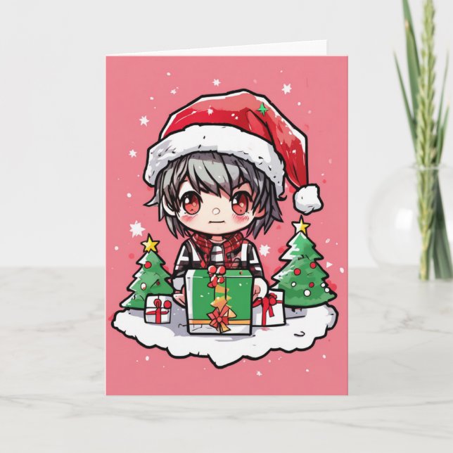 carte de Noël de dessin animé (Devant)
