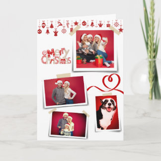 Carte de Noël de famille avec photos modifiables