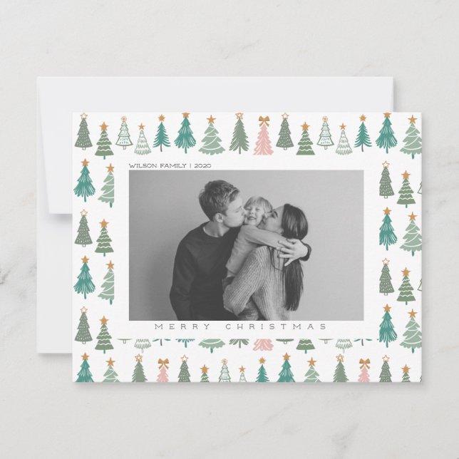 Carte de Noël de famille de joie de Noël  (Devant)