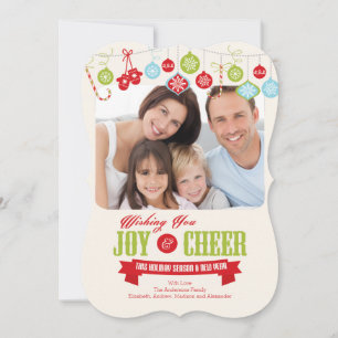 Carte de Noël de famille mignonne