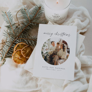 Carte de Noël de famille minimaliste moderne