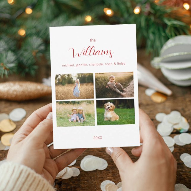 Carte de Noël de famille multi-photos moderne (Créateur téléchargé)