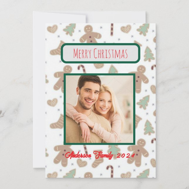 Carte de Noël de famille personnalisée (Devant)