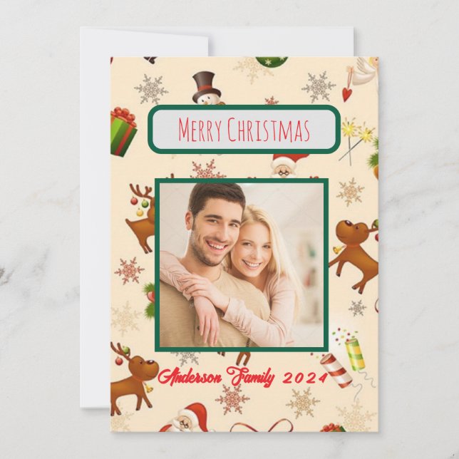 Carte de Noël de famille personnalisée (Devant)