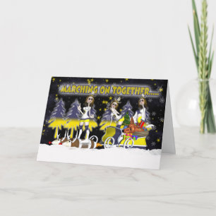 Carte de Noël de fan de Leeds avec des poussins de