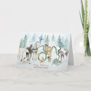 Carte de Noël de ferme