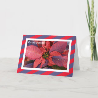 Carte de Noël de fille — Poinsettia