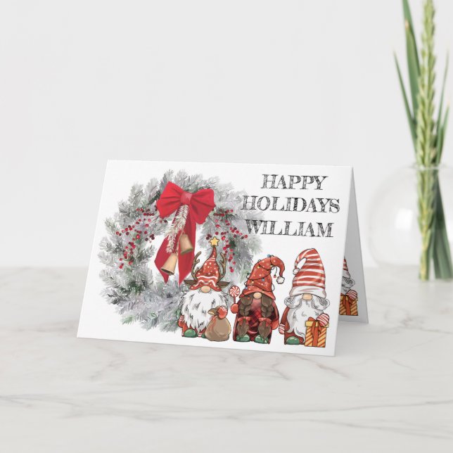 Carte de Noël de Gnomes (Devant)