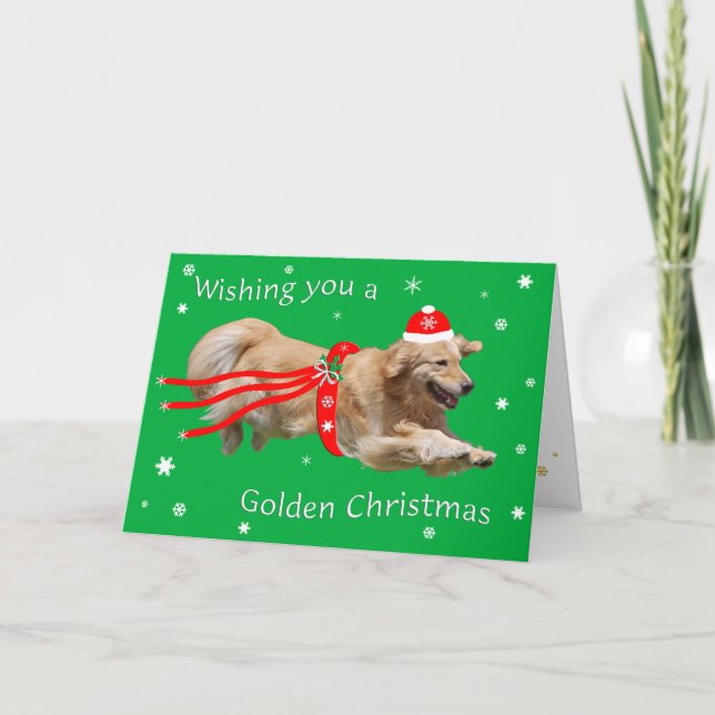 Carte de Noël de golden retriever 2013 (Devant)