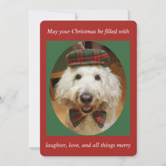 Carte de Noël de Goldendoodle