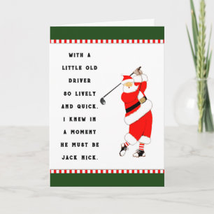 Carte de Noël de golf