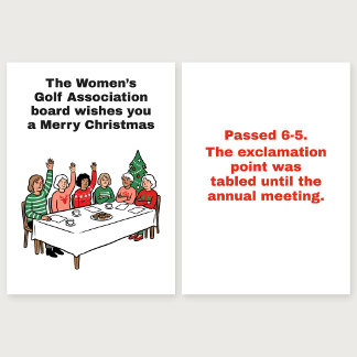 Carte de Noël de golf féminin adoptée 6-5