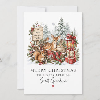 Carte de Noël de Grande Mère | Grand-mère Noël