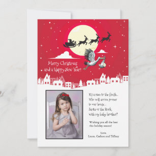 Carte de Noël de grossesse photo pour les fêtes