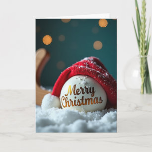 Carte de Noël de hockey sur gazon