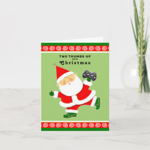Carte de Noël de jeu vidéo pour les fêtes