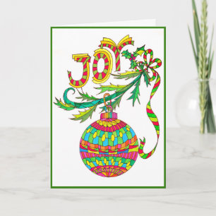 Carte de Noël de joie par Leslie Clair Bures