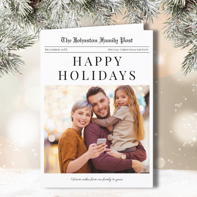 Carte de Noël de journal avec photo (Créateur téléchargé)