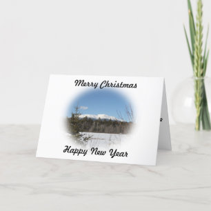Carte de Noël de Katahdin de bâti