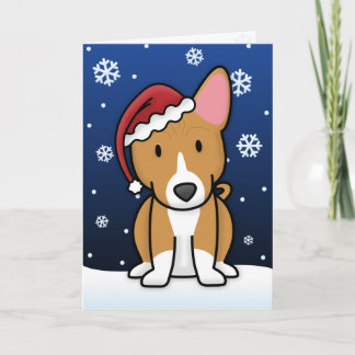 Carte de Noël de Kawaii Basenji