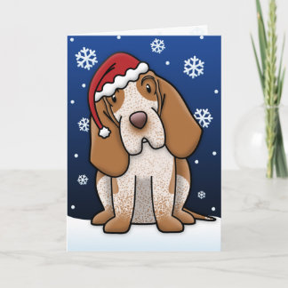 Carte de Noël de Kawaii Bracco Italiano