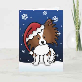 Carte de Noël de Kawaii Papillon
