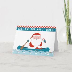 Carte de Noël de kayak en canoë