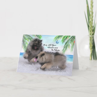 Carte de Noël de Keeshond de 2018 collecteurs #2