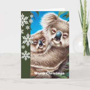 Carte de Noël de koala