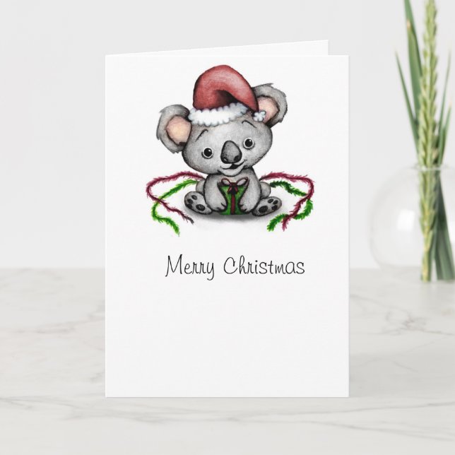 Carte de Noël de koala (Devant)