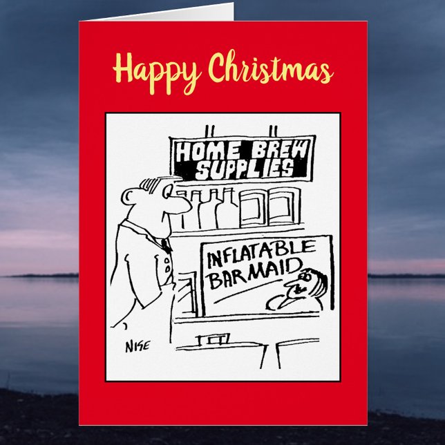 Carte de Noël de la barmaid gonflable de la boutiq (Créateur téléchargé)
