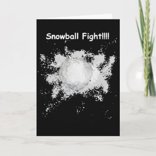 Carte de Noël de la bataille de snowball