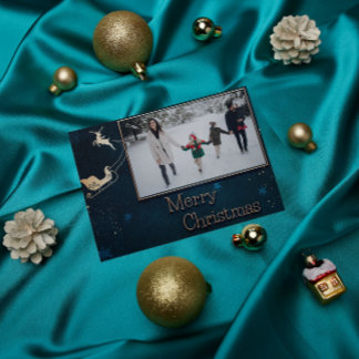 Carte de Noël de la famille Blue Starry