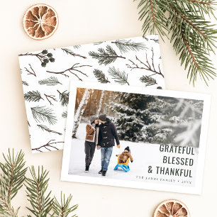 Carte de Noël de la famille Grateful & Thankful