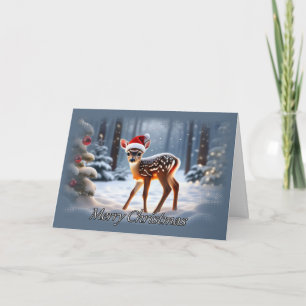 Carte de Noël de la Faune neigeuse