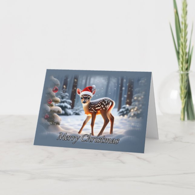 Carte de Noël de la Faune neigeuse (Devant)