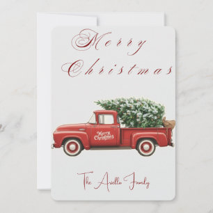Carte de Noël de la ferme aux arbres de Noël avec 