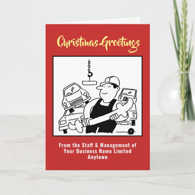 Carte de Noël de la ferraille ou de la broderie (Devant)