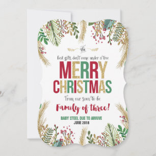 Carte de Noël de la grossesse de Noël