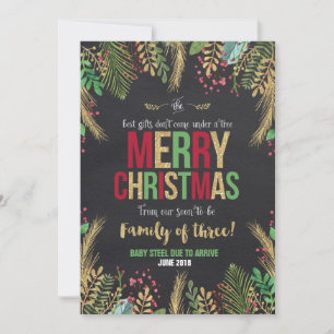 Carte de Noël de la grossesse de Noël