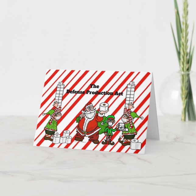 Carte de Noël de la loi sur la production de défen (Devant)