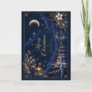 Carte de Noël de la mi-nuit d'hiver