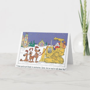 Carte de Noël de la motoneige Père Noël
