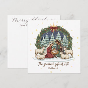 Carte de Noël de la Nativité