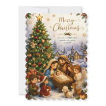 Carte de Noël de la Nativité