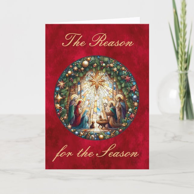 Carte de Noël de la Nativité (Devant)