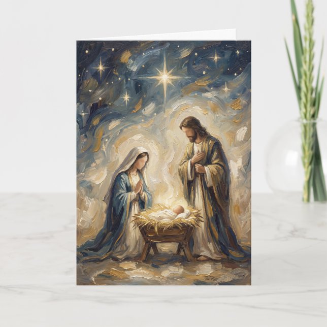 Carte de Noël de la Nativité (Devant)